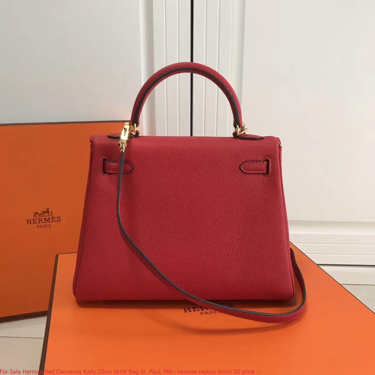 For Sale Hermes Red Clemence Kelly 25cm GHW Bag St. Paul, MN – hermes replica birkin 50 price ...